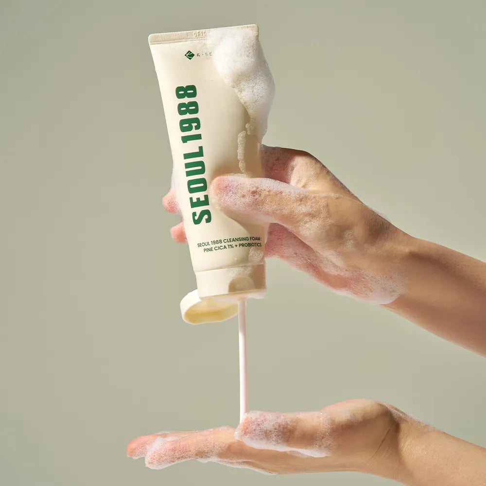 K-SECRET SEOUL 1988 Cleansing Foam: Pine Cica 1% + Probiotics 150ml