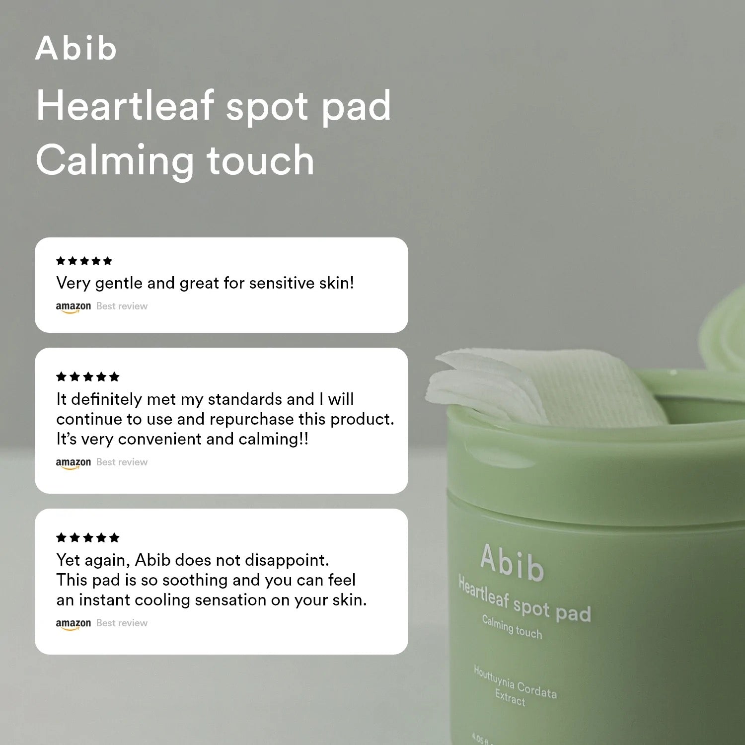Abib Heartleaf spot pad Calming touch - 150ml. 80 pads