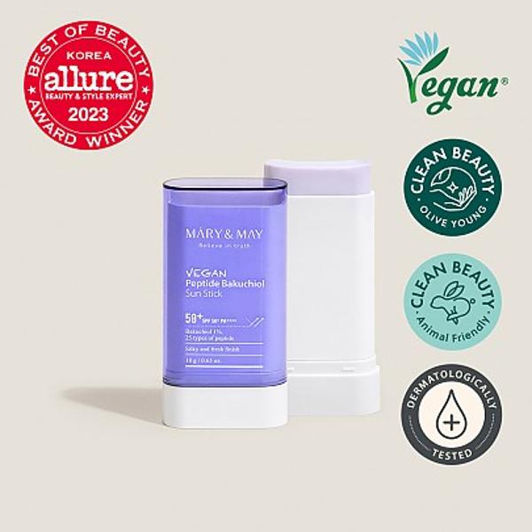 Mary&May Vegan Peptide Bakuchiol Sun Stick SPF50+ PA++++ 18g