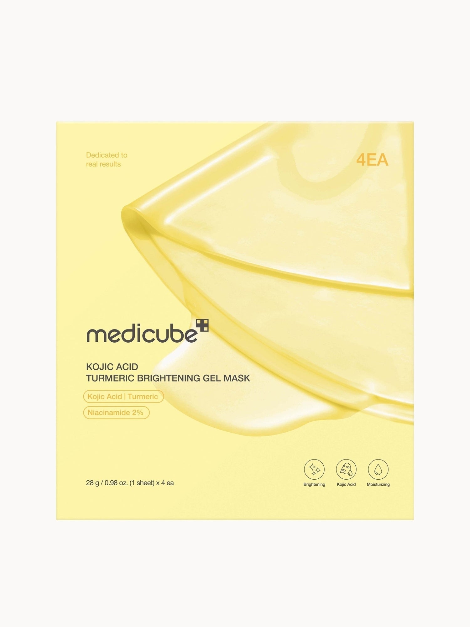 Medicube Kojic Acid Tumeric Brightening Gel Mask (4pcs)