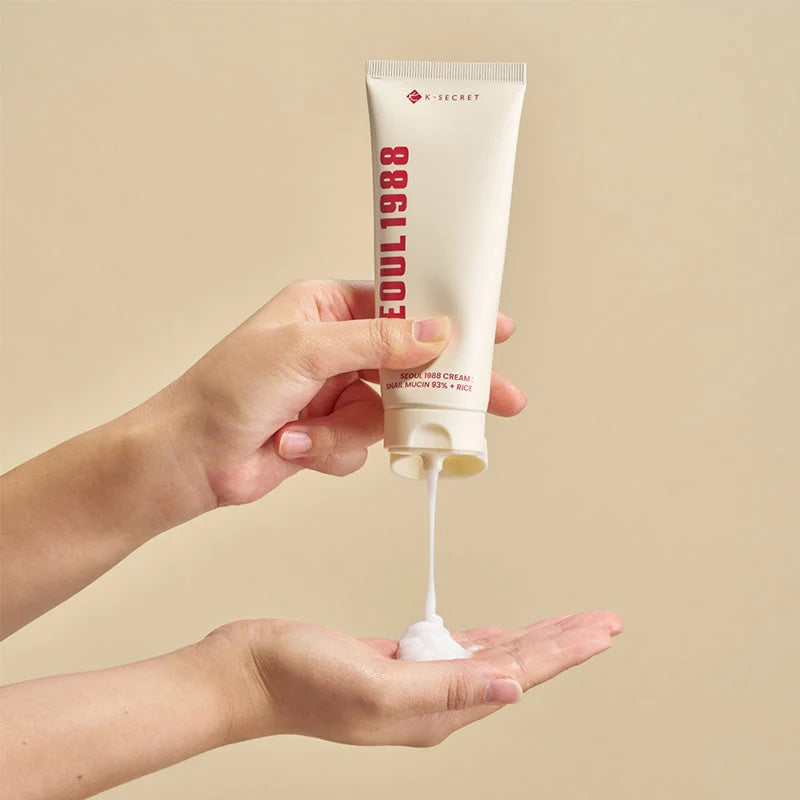 K‑SECRET SEOUL 1988 Cream: Snail Mucin 93% + Rice 100ml