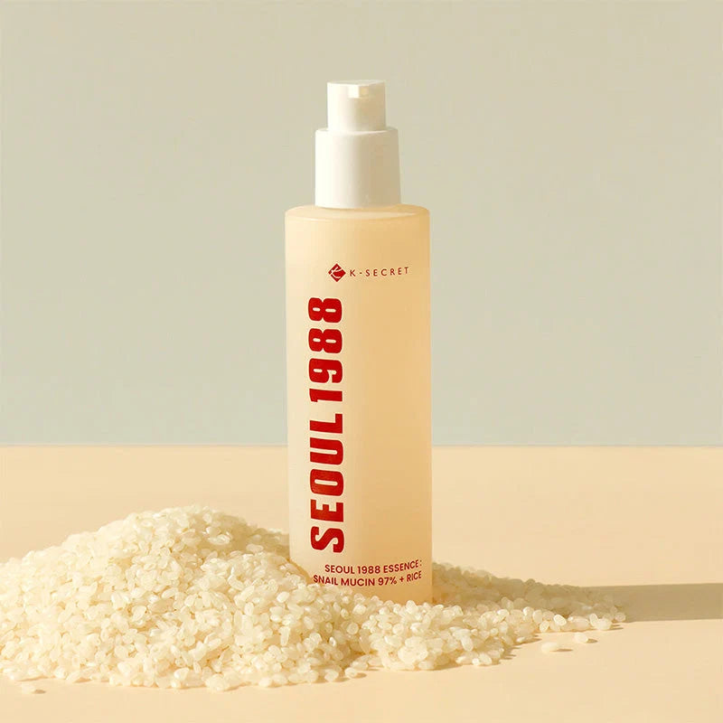 K‑SECRET SEOUL 1988 Essence: Snail Mucin 97% + Rice 100ml
