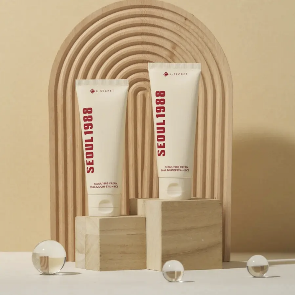 K‑SECRET SEOUL 1988 Cream: Snail Mucin 93% + Rice 100ml