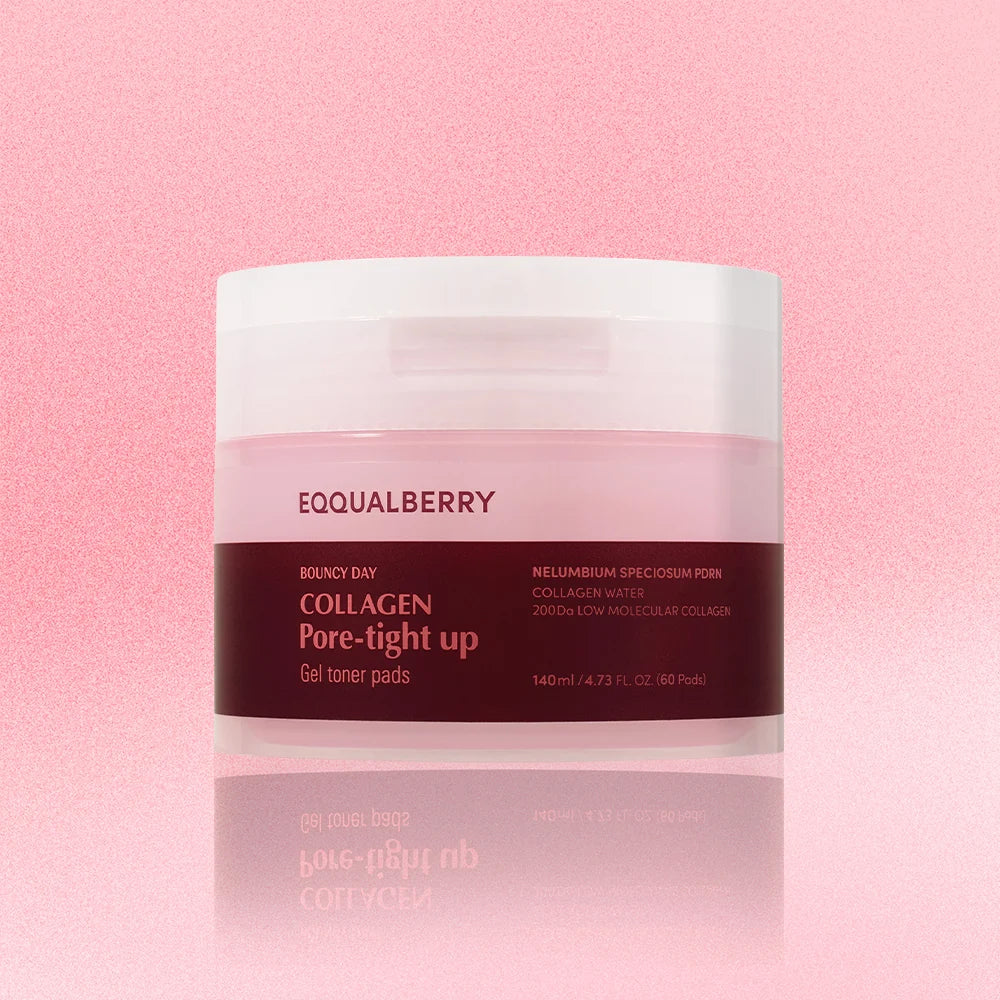 EQQUALBERRY Collagen Pore-Tight Up Gel Toner Pads 140ml (60 pads)